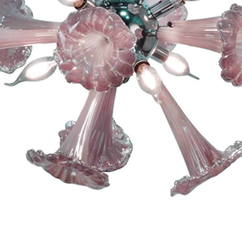 Yuri 6-Light Hand Blown Art Glass Chandelier