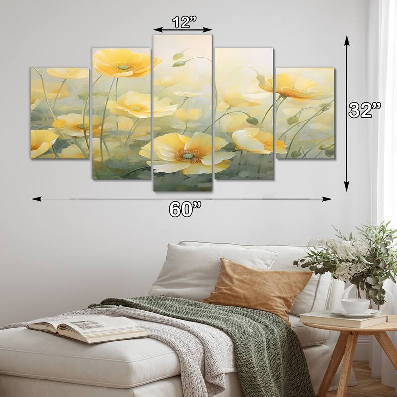 Designart "Leopard Grace I" Animals Multipanel Canvas Print set