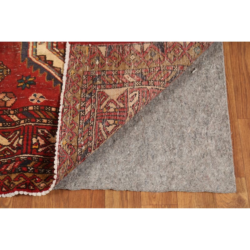 Hand Knotted Oriental 100% Wool Carpet Traditional Geometric Oranges & Rust Bakhtiari Area Rug - 10' 7'' X 4' 6''