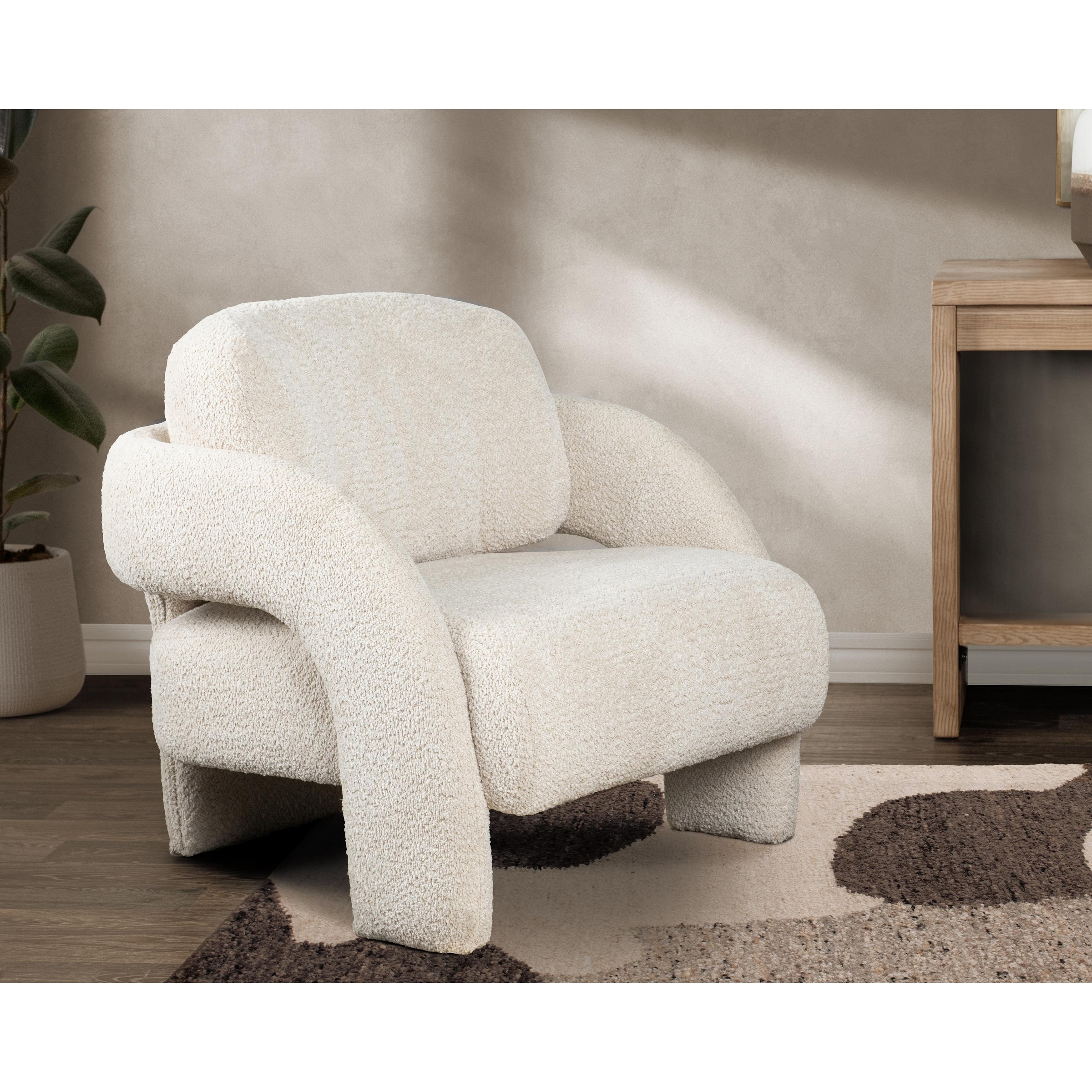 Classic Home Salino Upholstered Fabric Lounge Accent Chair