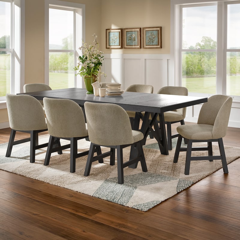 Harstad 72"-90" Wood Finish Extendable Dining Set by iNSPIRE Q Modern
