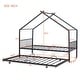 preview thumbnail 20 of 58, Metal Montessori Bed Platform Bed Frame with Twin Size Trundle