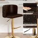 preview thumbnail 10 of 46, Swivel Bar Stools Set of 2, Modern PU Bar Stools with Backs - Counter Height