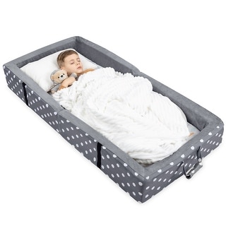 Milliard Portable Toddler Bed - Folds for Travel - gray - 48" x 20"