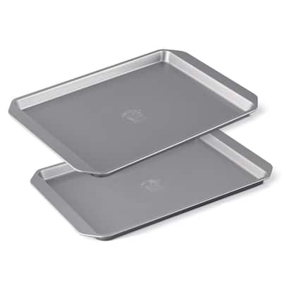 Dishwasher-Safe Non-Stick Sheet Cake Layer Pans - Set of 2 - 15.500 x 10.000 x 1.380