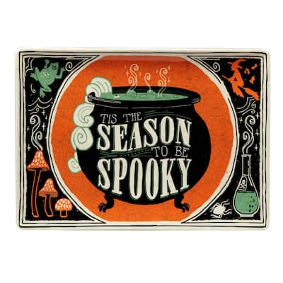 Certified International Scaredy Cat Rectangular 14-inch x 10-inch Platter - 14" x 10" x 1.25"