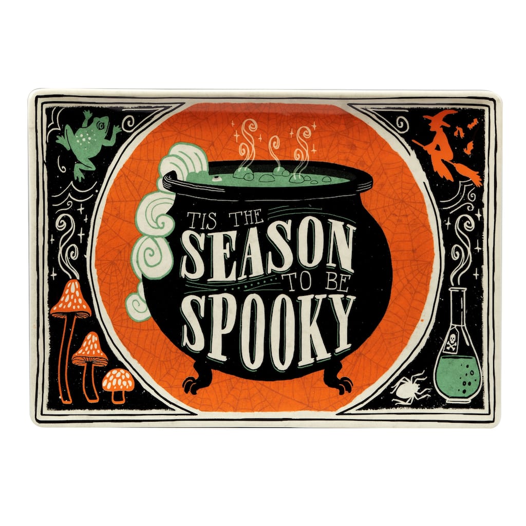 Certified International Scaredy Cat Rectangular 14-inch x 10-inch Platter - 14" x 10" x 1.25"