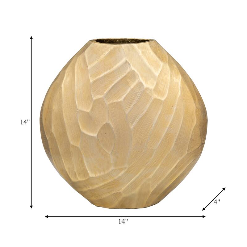 Modern Round Metal Table Vase - Flower Vase