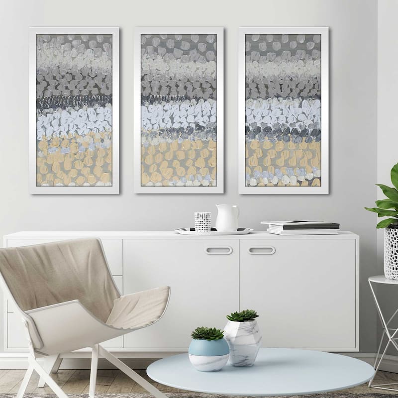 "Modern Harvest Abstract I" 3 Piece Print on Acrylic