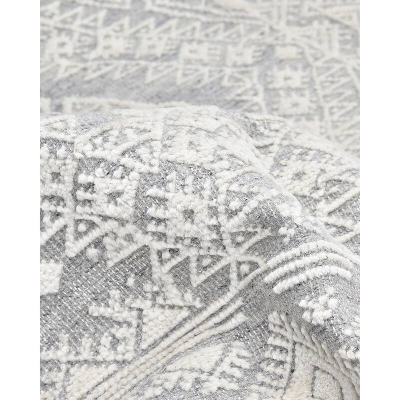 Overton Handmade Modern Contemporary Geometric Area Rug