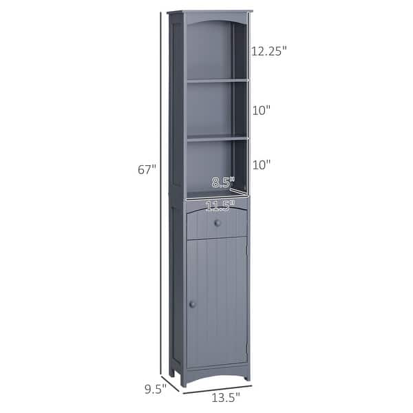 mDesign Tall Freestanding 3-Drawer Bathroom Storage Tower