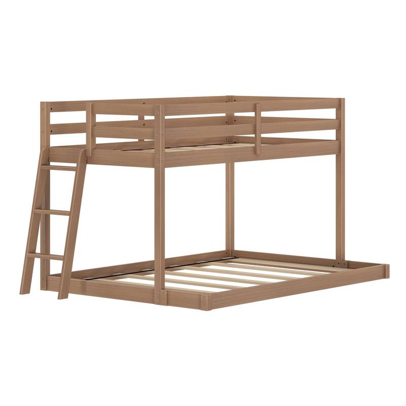Now Furniture Low Bunk Bed for Kids, Twin over Full