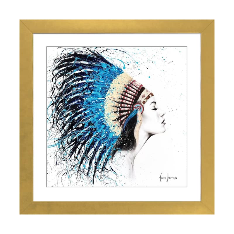 iCanvas "Her Feathers" by Ashvin Harrison - Gold - 16x16x1