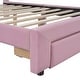 preview thumbnail 13 of 50, Gray Full Velvet Upholstered Bed with Large Storage Drawer - Luxurious Design