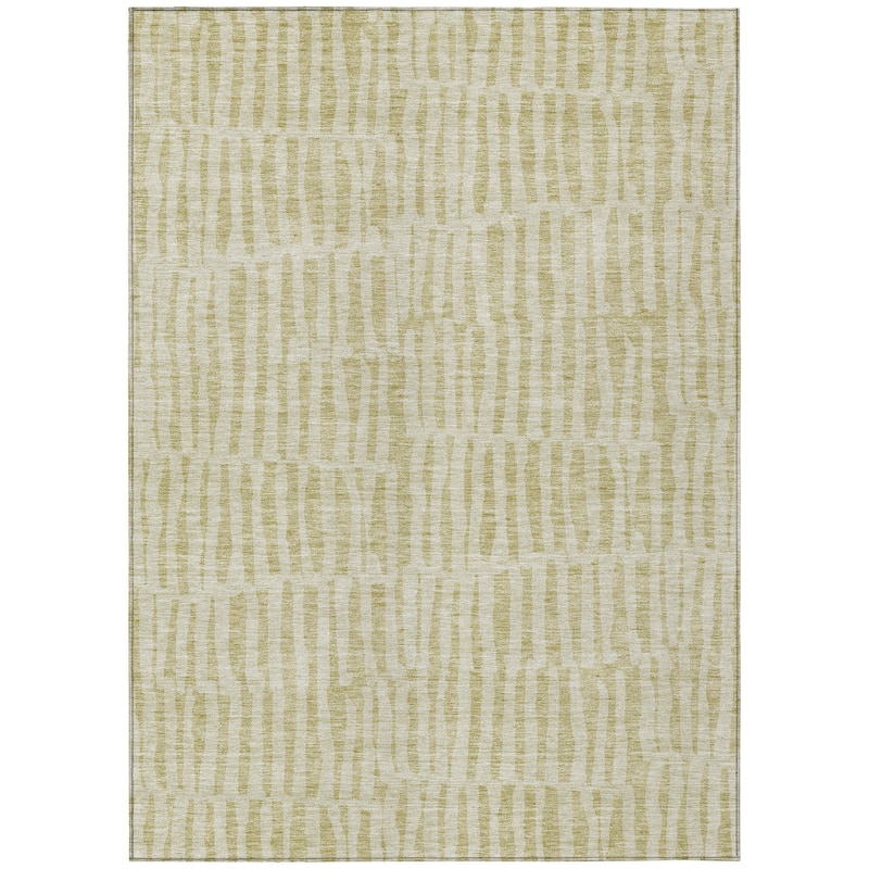 Machine Washable Indoor/ Outdoor Chantille Modern Geo Rug