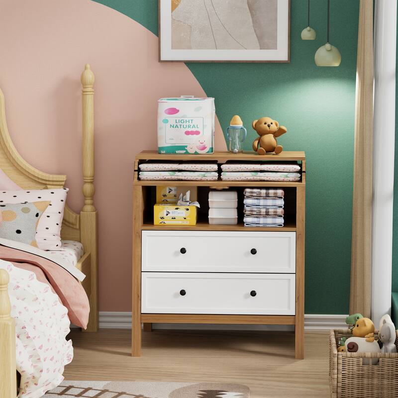 Baby Changing Table Multi-Functional 2 Drawer Dresser