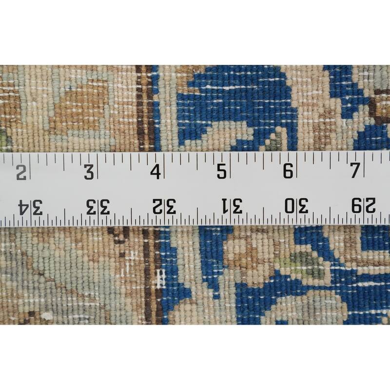 Hand Knotted Oriental 100% Wool Carpet Traditional Floral Yellow & Gold Kerman Area Rug - 13' 5'' X 9' 3''