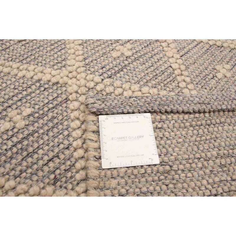 ECARPETGALLERY Braid weave Sienna Taupe Wool Rug - 6'0 x 8'9