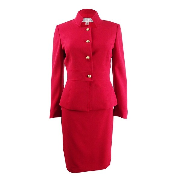 red petite suit