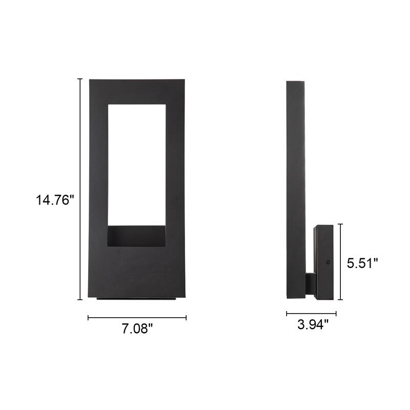2-Light 24W Matte Integrate LED Outdoor Wall Sconce