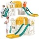 preview thumbnail 1 of 14, 8 in 1 Toddler Slide for Toddler 1-3 Orange/Green