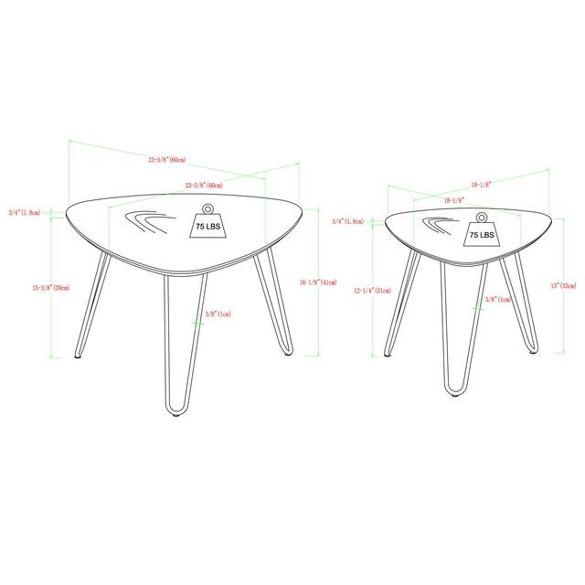 Middlebrook Arendal Guitar Pick Nesting Table Set Overstock 20603807