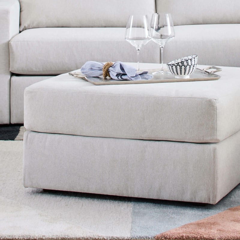 Flex 99'' Upholstered Modular Sofa with Bumper Ottoman - 101" x 35" x 37"