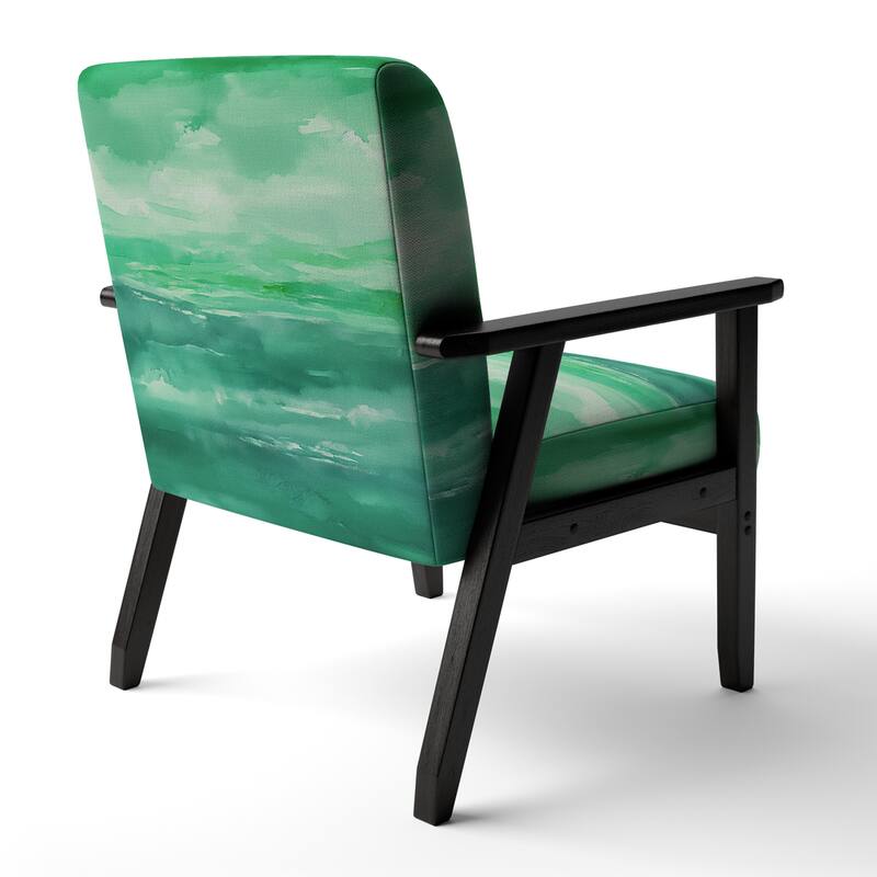 Designart "From the Shore" Upholstered Beach Accent Chair - Nautical & Coastal Arm Chair For Bedroom