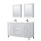 preview thumbnail 47 of 71, Daria 60 Inch Double Vanity, Cultured Marble Top, Medicine Cabinets