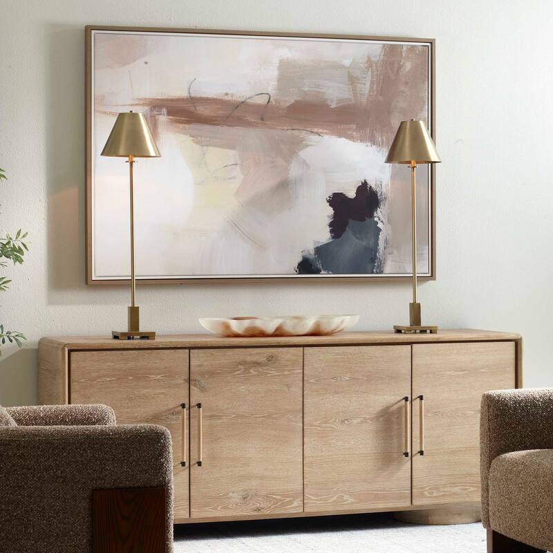 Uttermost Bluster Framed Abstract Canvas