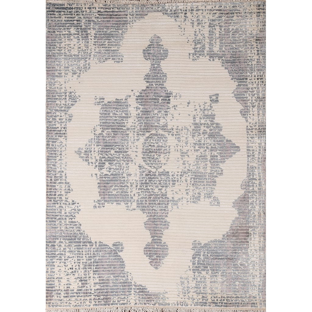 Contemporary / Abstract Accent Rug Handmade Wool Carpet - 3'11"x 5'8"