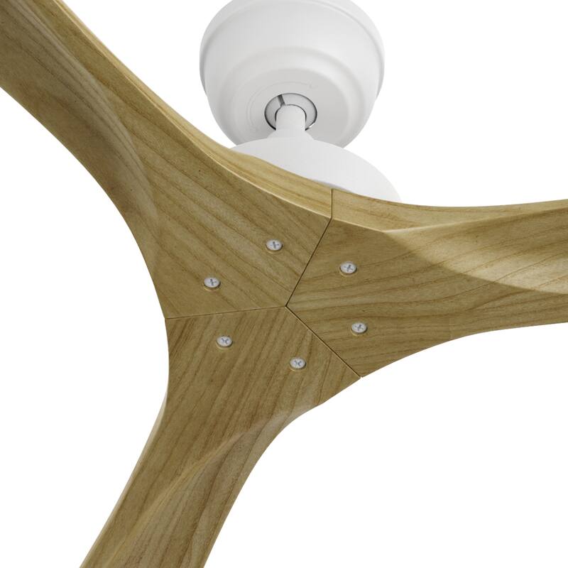 CARRO Roosevelt 60" 3-Blade Ceiling Fan with Remote-Solid Wood Blades