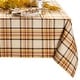 preview thumbnail 4 of 3, Russet Harvest Woven Plaid Tablecloth