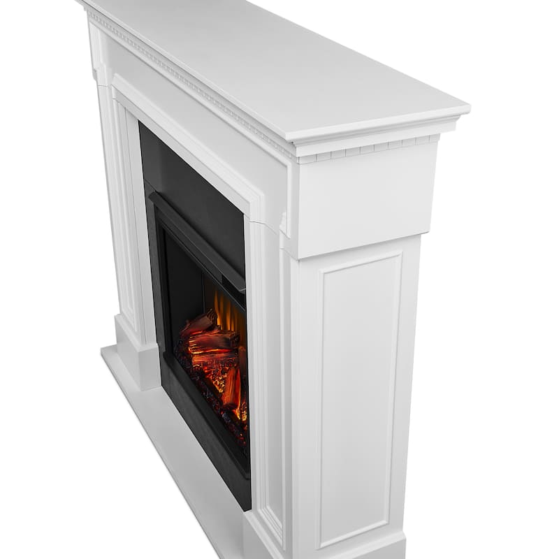 Thayer 55" White Electric Fireplace by Real Flame
