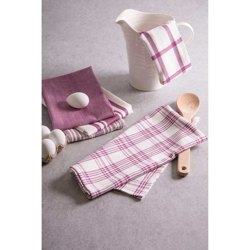 Design Imports Assorted Woven Dishtowel Set of 5 (28 inches long x 18 inches wide)