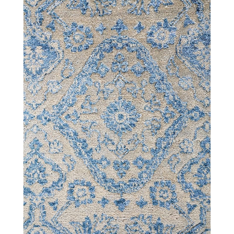 Ikat One-of-a-Kind Hand-Knotted Area Rug - Beige, 8' 2" x 10' 1" - 8' 2" x 10' 1"