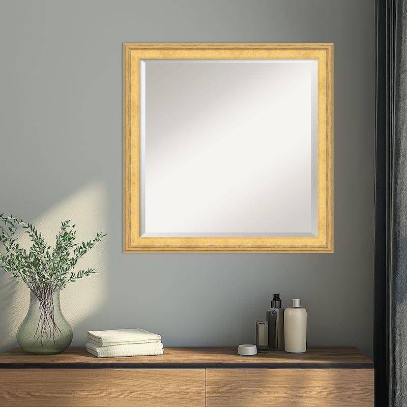 Owen Gold Beveled Wood Framed Wall Mirror - Owen Gold