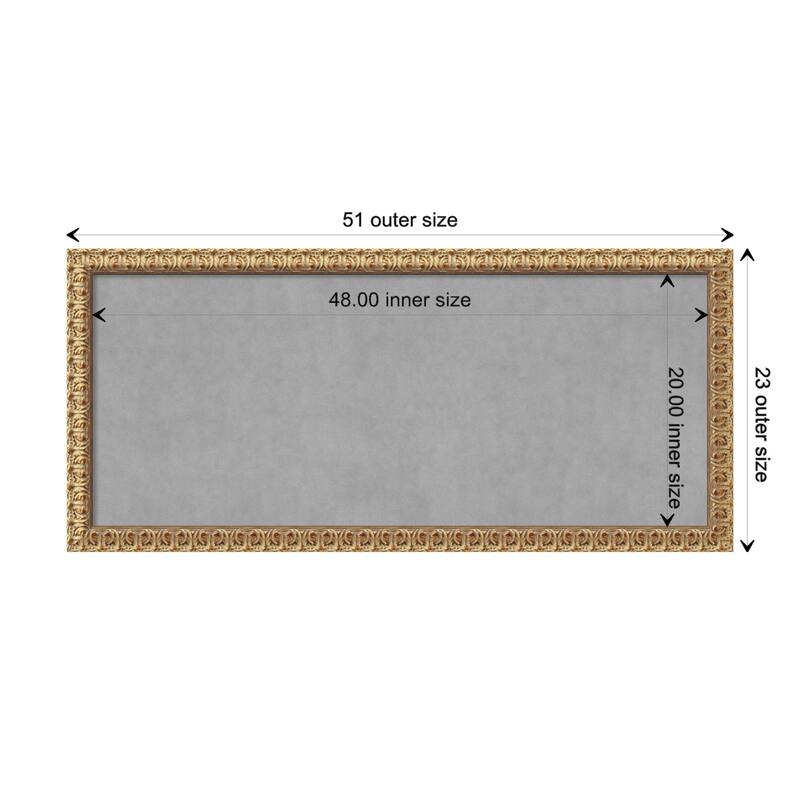 Amanti Art Florentine Gold Framed Magnetic Board - Board Size 48x20