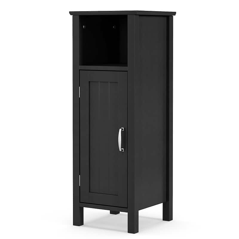 Gymax Bathroom Storage Organizer Narrow Floor Cabinet w/ 2-Tier