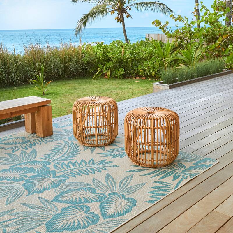 Reyn Spooner Tradewinds Hawaiian Tropical UV Protected Polypropylene Flatweave Indoor/ Outdoor Area Rug Collection
