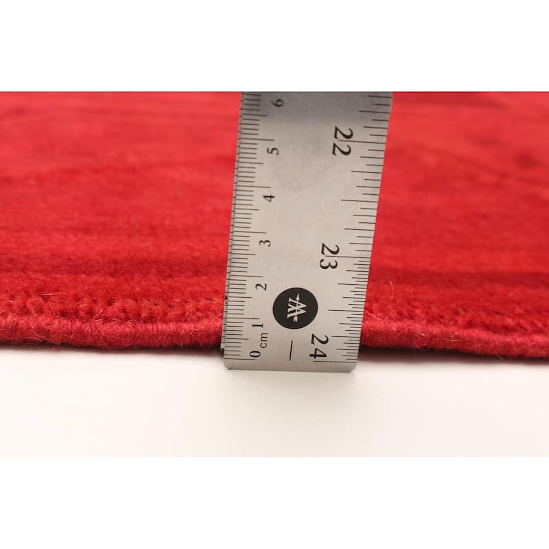 ECARPETGALLERY Hand-knotted Color Transition Red Wool Rug - 2'8 x 10'0