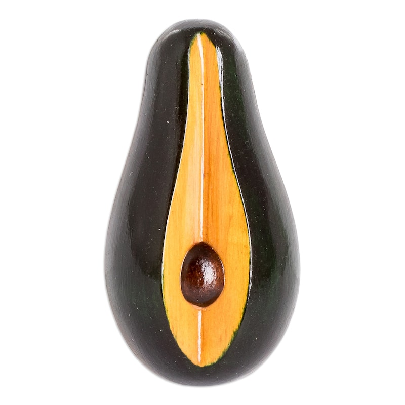 Novica Handmade Natures Avocado Wood Magnet