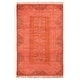 preview thumbnail 1 of 7, ECARPETGALLERY Hand-knotted Color Transition Salmon Wool Rug - 6'4 x 9'8 Salmon - 6'4 x 9'8