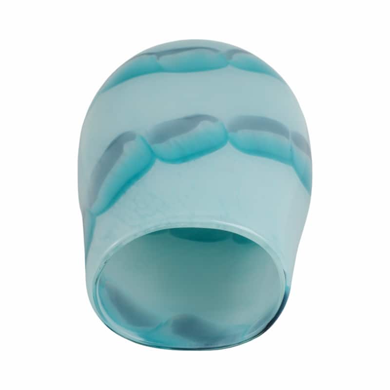 Glass Vases Coastal Style with Sculpted Detailing and Swirl Design