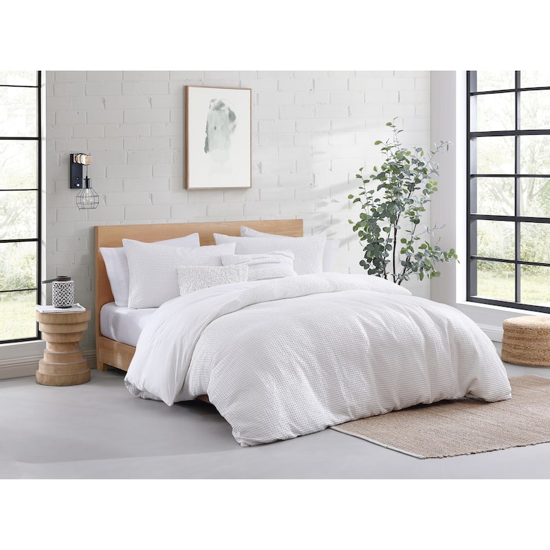 DKNY Modern Waffle 3-pc Comforter Set
