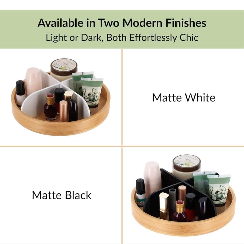 Rotating Bathroom Organizer 4 Compartments - 9.75 L x 9.75 W x 3.25 H