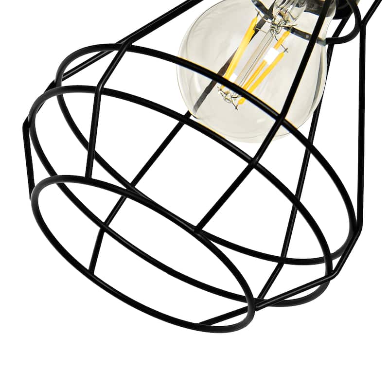 3 Light Industrial Floor Lamp Farmhouse Standing Lamps