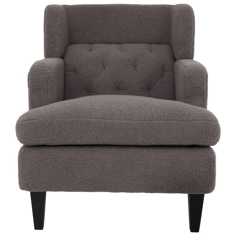 Teddy Fabric Tufted Accent Chair with 400lb Weight Capacity