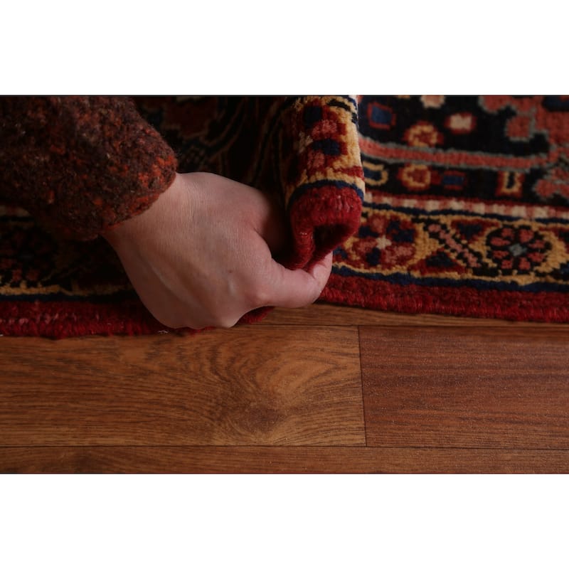 Vintage Vegetable Dye Persian Heriz Area Rug Hand-knotted Wool Carpet - 9'9" x 13'1"
