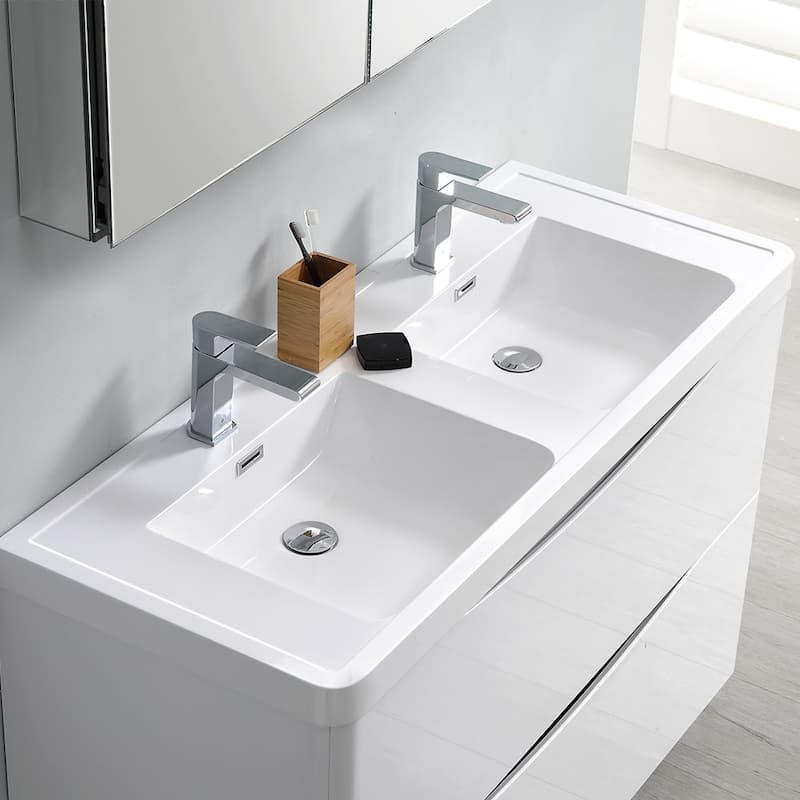 Fresca Tuscany 48" Free Standing Double Basin Vanity Set with Acrylic